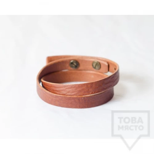 Мъжка гривна J.Griffin Double Stripe Brown